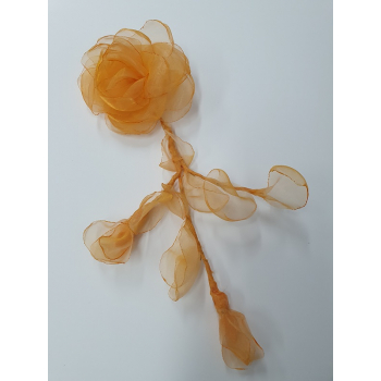 Kwiat z listkami "1" - pomarańczowy